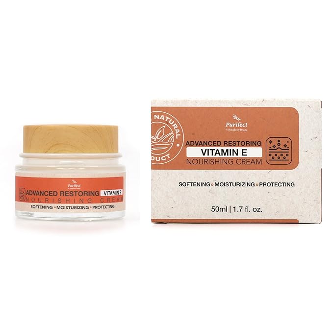 Facial Moisturizer Vitamin E Cream Advanced Restorring Tightening and Lifting Vitamin A C E Retinol Collagen Hyaluronic Acid Anti-Aging Wrinkle Correction Hydrating Brightening 50ml 1.7fl oz