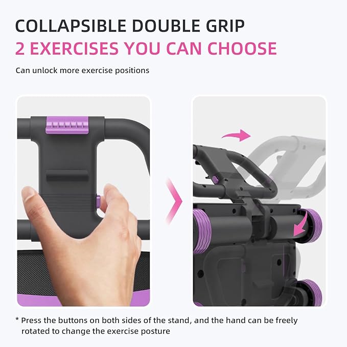 FIAMERMOR 2025 AB Roller Wheel - 4 wheel elbow support abdominal wheel automatic rebound abdominal fat burning weight loss core training equipment home/gym