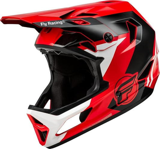 Fly Racing Rayce Full-Face Mountain Bike/BMX Helmet – ASTM F1952 DH Certified, CPSC 1203, CE EN1078, Poly-Alloy Shell, TFV Ventilation, Removable Liner