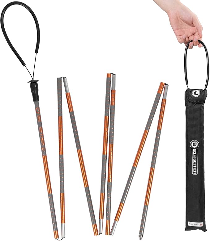 G2 GO2GEHTER 7075 Aluminum Alloy 270cm Backcountry Avalanche Rescue Probe with Storage Bag, Folding Design, Easy to Storage and Carry (3 Color Available)