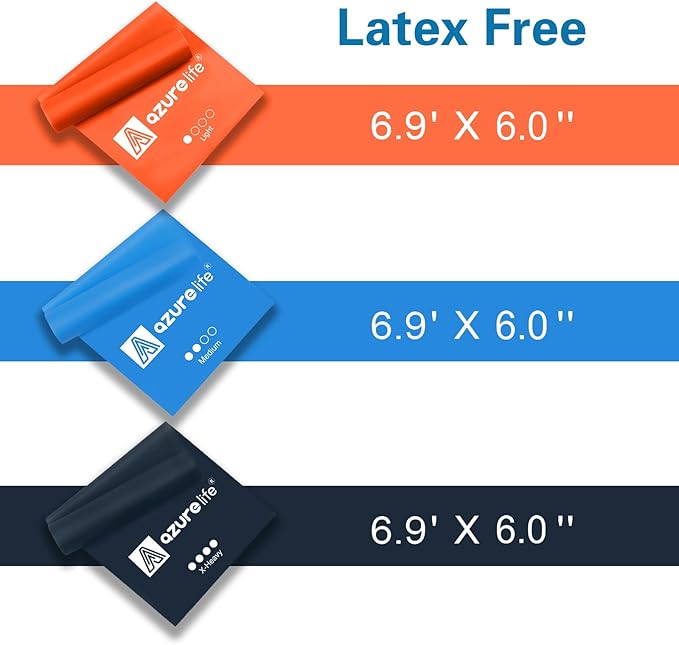 Resistance Bands,Professional Long Non-Latex Elastic Stretch Bands,Exercise Bands for Physical Therapy, Yoga, Pilates, Rehab, at-Home or The Gym Workouts, Strength Training