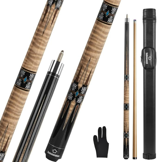 HomeSeason Pool Cue Stick 57" Billiard Cue Sticks Professional Low Deflection Pool Sticks