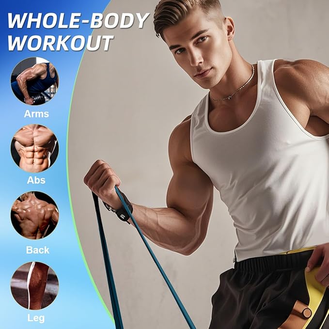 WHATAFIT Resistance Bands, Pull Up Assistance Bands, Exercise Bands, Workout Bands Set for Men and Women Home Fitness, Body Stretching, Strength Training, Physical Therapy