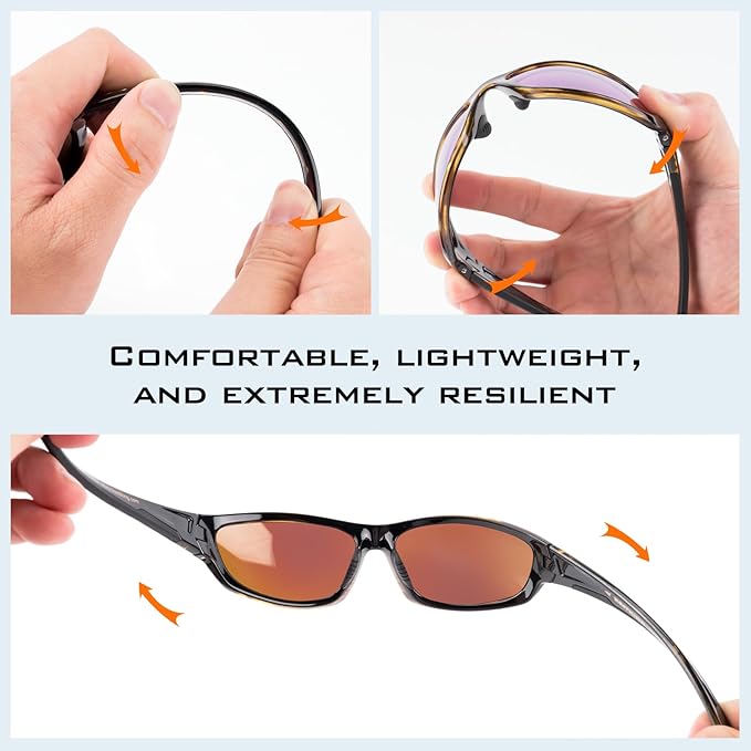 KastKing Hiwassee Polarized Sport Sunglasses for Men and Women, Wrap Sunglasses for Fishing Cycling and Running,UV Protection