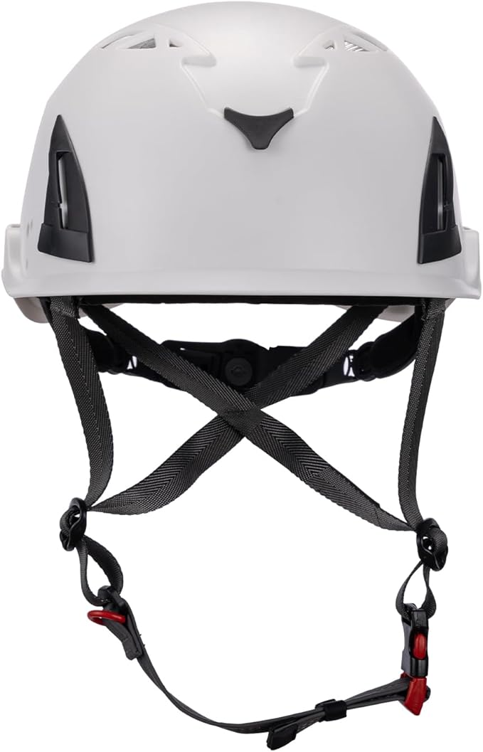 Land Helmets ClimbPro Safety Helmet for Rock Climbing – Lightweight & Durable Hard Shell with Adjustable Chin Strap and Accessory Slots – Ideal for Indoor & Outdoor Adventure