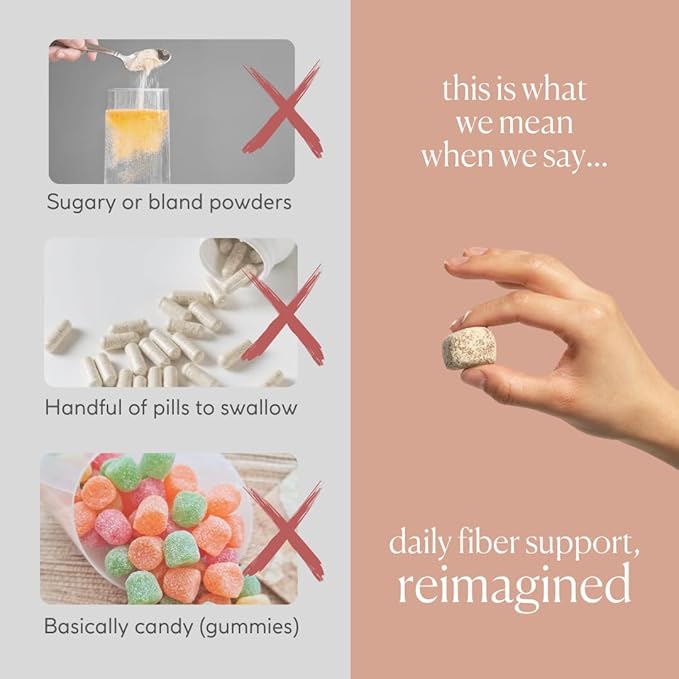 Fiber Supplement - 5g Daily Fiber Bite - Supports Regularity, Digestion and Gut Health - All Natural Ingredients, Peanut Butter Cacao Flavor, 30 Servings