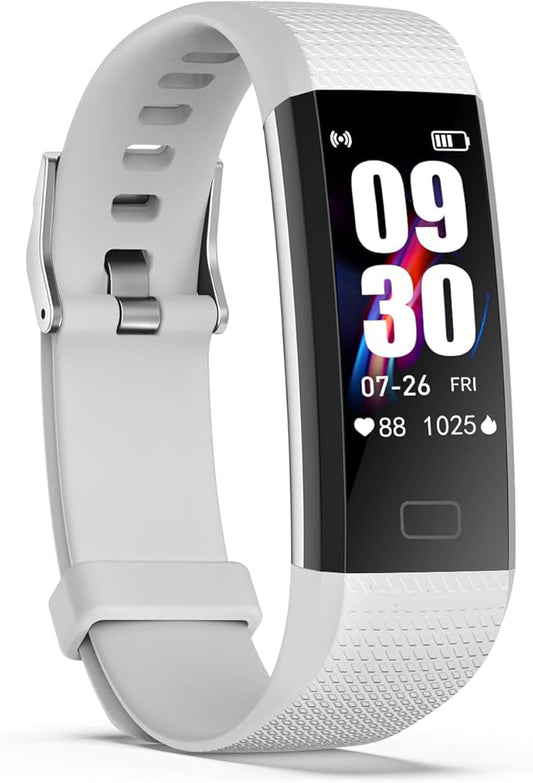ENGERWALL Fitness Tracker with Step Counter/Calories/Stopwatch, Activity Tracker with Heart Rate Monitor, IP68, Health Tracker with Sleep Tracker, Smartwatch, Pedometer Watch for Women Men Kids