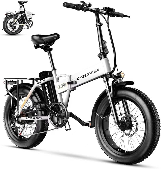 DriftGod Folding Electric Bike for Adults – 1000W Motor, 20"x3" Fat Tire, 48V Removable Battery, All-Terrain E-Bike with 7-Speed, Front Suspension – Powerful Foldable Ebike for Commuter