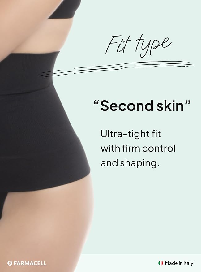 Farmacell Waist Trainer for Women 605 Made in Italy - Seamless Shapewear Tummy Control - Slimming Corset Shapewear