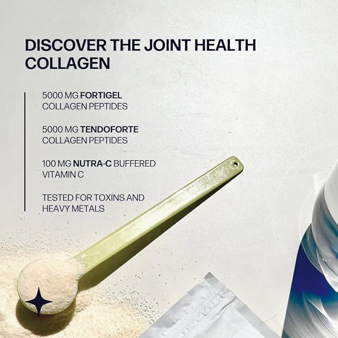 Sparkle Wellness Joint Boost (No Flavor) [30-Serves] | Collagen Powder Supplement with FORTIGEL & TENDOFORTE Collagen Peptides & Calcium Ascorbate Vitamin C | Supports Joint Mobility