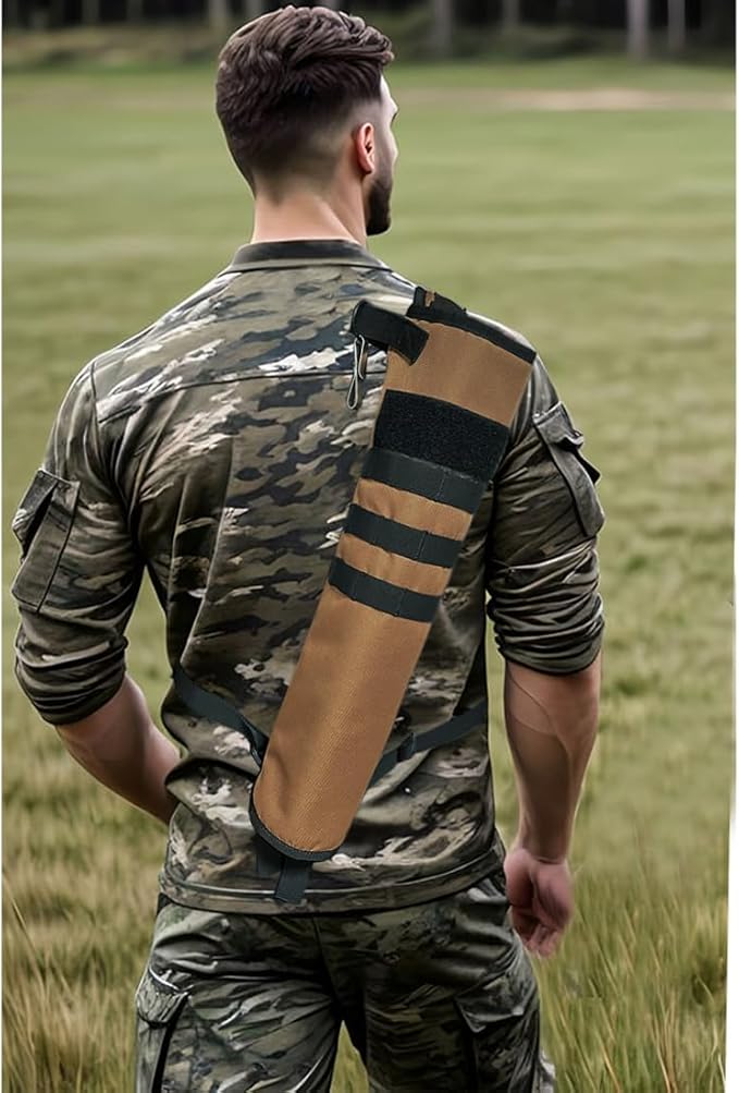 KRATARC Archery Lightweight Back Arrow Quiver Dual Use Foldable Compact Hip Arrows Bag with Molle System Hanged for Target Shooting