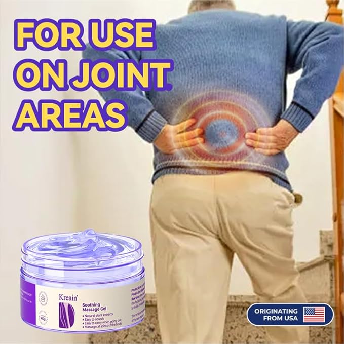 Soothing Massage Pain Relief Gel, Joint Purple Gel Cooling Soothes Cream for Knees, Hand Arthritis, Lumbar, Neck and Shoulders(3.5 Ounce, 5 Pack)