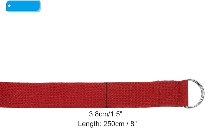 PATIKIL Yoga Strap for Stretching Cotton Yoga Belt with Adjustable Metal D-Ring Buckle Stretch Band for Fitness Pilates