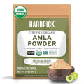 HANDPICK Organic Amla Powder (14oz) Amalaki, USDA Organic, Non-GMO | 100% Raw and Natural - Lab Tested for Purity | Indian Gooseberry Powder | Resealable Zip Lock Pouch