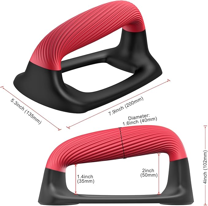 Kipika Push Up Bars, Pushup Stands With Thickened Soft Plastic Handle, Stable and Non-Slip Base, Pushup Handles Perfect for Floor Strength Training