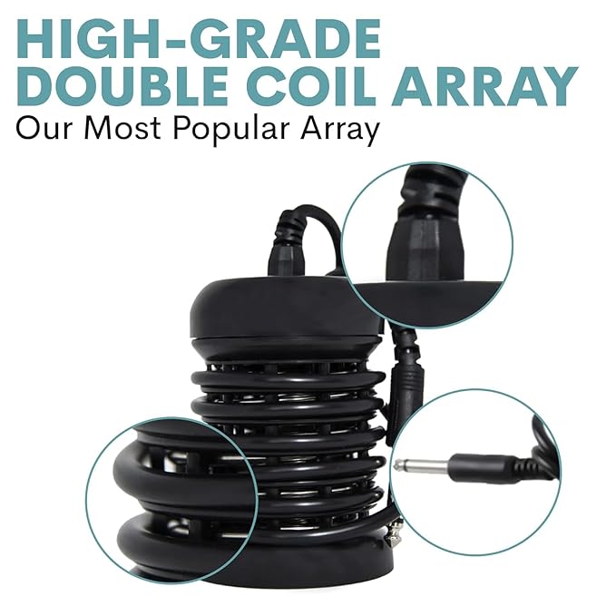 Ionic Foot Bath Detox Machine for Home Use - Free Regain Health & Vitality Booklet & Brochure - 2 Arrays, 20 Basin Liners, Detox Sea Salt, Basin 12QT