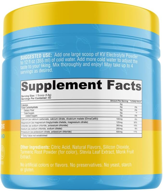 Keto Vitals Electrolytes Powder | Keto-Friendly Electrolytes with Potassium, Magnesium, Sodium, Calcium | Keto Electrolytes Supplement Energy Drink Mix | Sugar-Free, Zero Calories, Zero Carbs