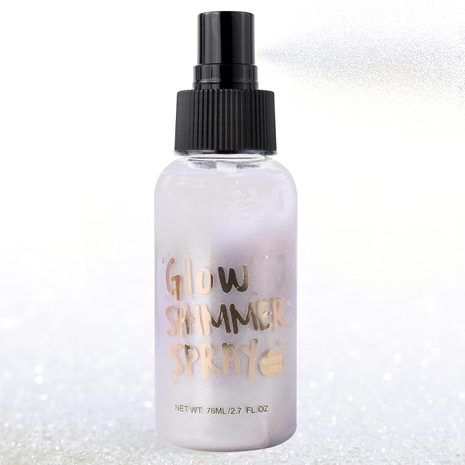 Glitter Spray for Hair and Body, Glitter Body Spray, Quick-Drying Waterproofing Body Shimmer Suitable for Festival Rave，Halloween, Christmas