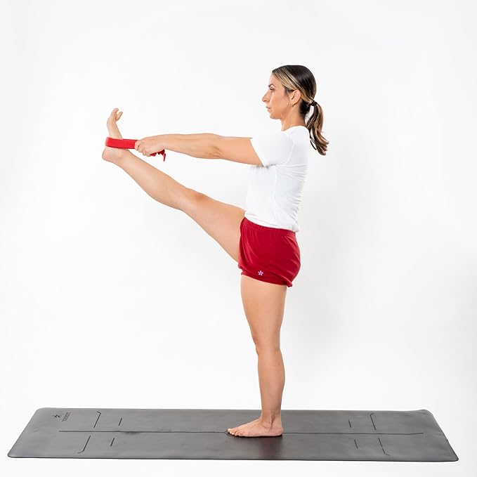 Yoga Strap - Adjustable D-Ring Buckle Yoga Belt for Pilates, Gym Workouts, and Physical Therapy | Improves Sitting Posture for Women & Men