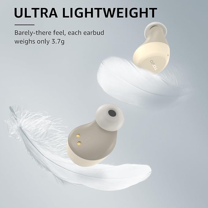 TOZO A1 Wireless Earbuds Bluetooth 5.3 Light Weight in Ear IPX5 Waterproof Headphones 2 Mic for AI Calls, Immersive Premium Sound Bass Headset with Charging Case, 32 Presets EQ Customization via App