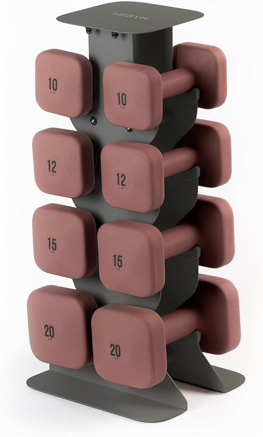 SafeGrip Dumbbells, Anti-Slip, Anti-Roll, Thick Handles, Free Weights, Square Dumbbells for Secure Workouts at Home, Weightlifting, and Personal Training