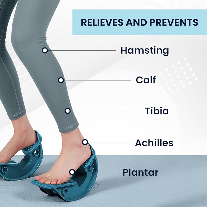 Foot and Calf Stretcher- Foot Rocker,Stretching Strap for Plantar Fasciitis Stretcher