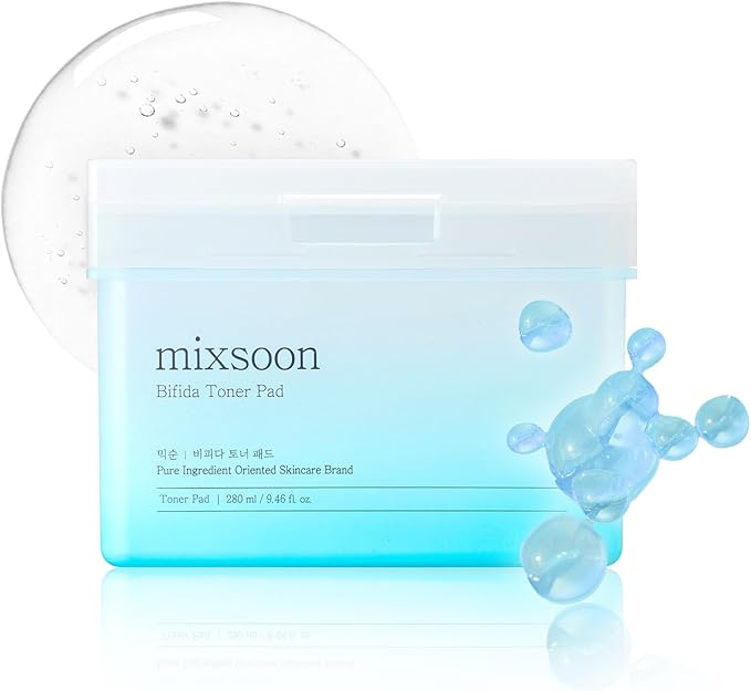 mixsoon Bifida Toner Pad,Moisture Barrier, Bifida Ferment Lysate, Rayon Sponge Pad (250ml/8.45fl.oz/120 Sheets)