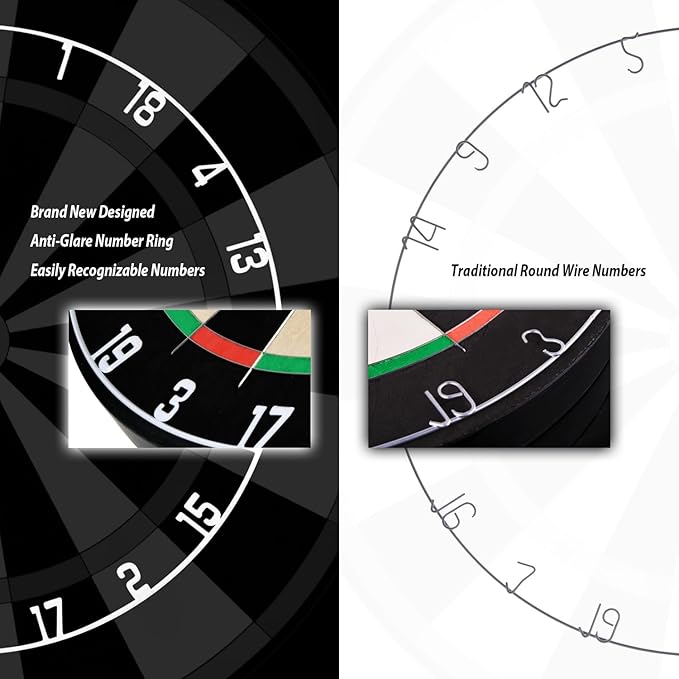 EVA Dartboard Surround Wall Protector, Sisal/Bristle Dartboard and 18g Steel Tip Darts Set Optional