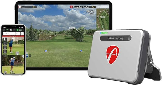 FlightScope Mevo+ GPS Launch Monitor and Golf Simulator | 20+ Swing Data Parameters with Multicam, 12 E6 Courses, 17 Practice Ranges and Games - for Indoor & Outdoor Use | Works with iOS and PC