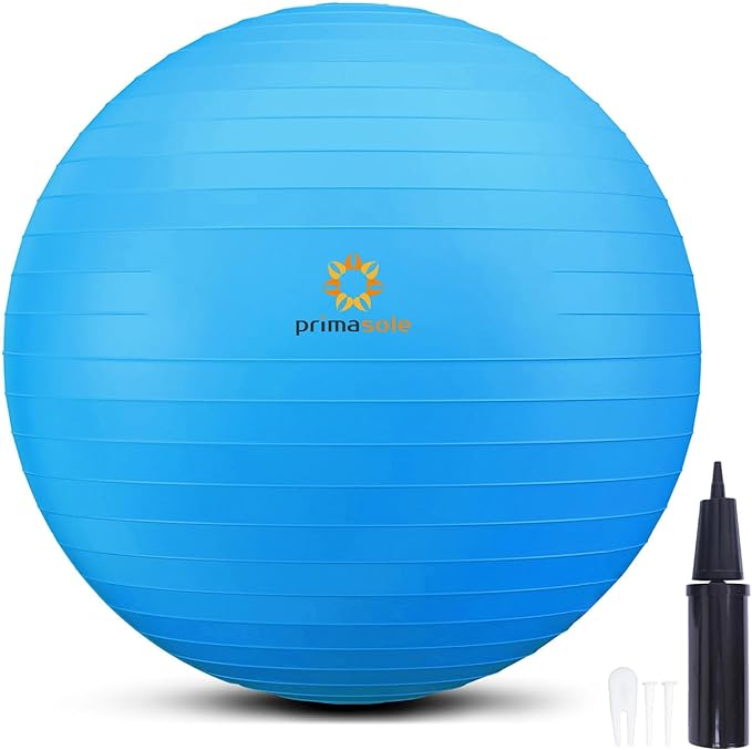 Exercise Ball for Balance Stability Fitness Workout Yoga Pilates at Home Office & Gym Birthing Ball for Pregnancy, Office Ball Chair