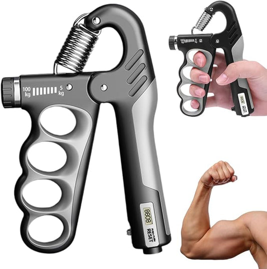 Hand Gripper Strengthener, Hand Squeezer Adjustable Resistance, Grip Strengthener Forearm Strengthener, Hand Exerciser for Muscle Building and Injury Recover, Forearm Strengthener
