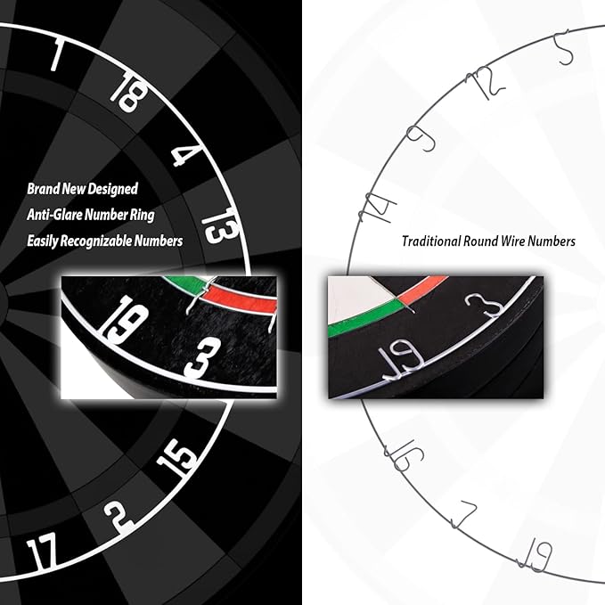 EVA Dartboard Surround Wall Protector, Sisal/Bristle Dartboard and 18g Steel Tip Darts Set Optional