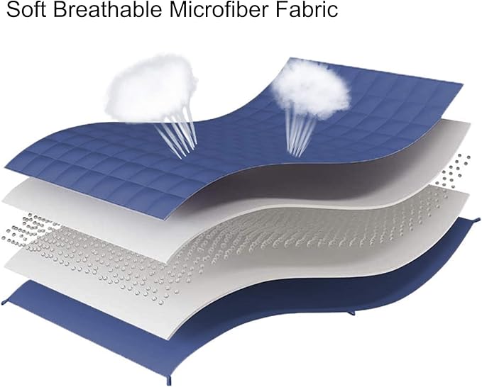 L'AGRATY Weighted Blanket - 60"x80" 25lbs Cooling Breathable Heavy Blanket Microfiber Material with Glass Beads for Adult All-Season Summer Fall Winter Soft Thick Comfort