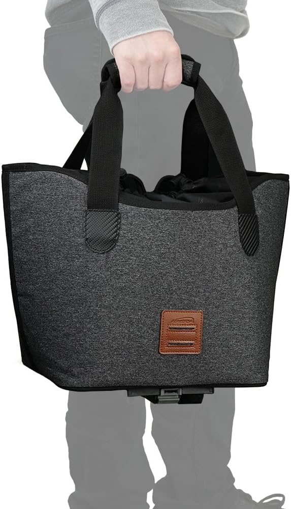 Ibera Bike Bag MIK Shopping Bag 17L - Clip-On bike Bags For Bicycles for Groceries up to 22 lbs (10 kg) - Reusable, Reinforced & Weather-Resistant - Durable Bike Rack bag ONLY FOR MIK RACKS