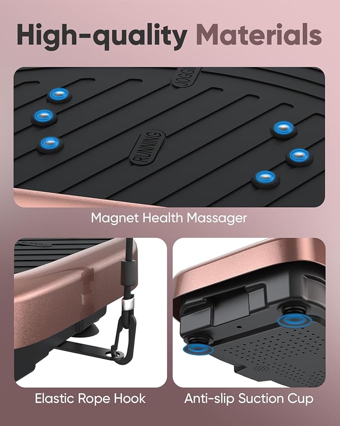 Vibration Plate Exercise Machine, Vibration Plate Platform for Lymphatic Drainage, 200 Adjustable Speeds Power Shaping Vibrating Plate Helps Weight Loss, Shaping, Max Weight 450 Lbs