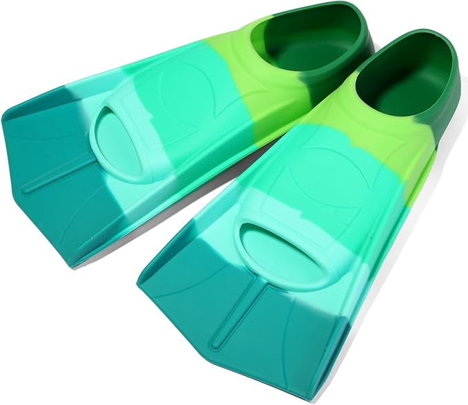 Kids Swim Fins,Short Kids Fins Youth Swimming Flippers for Lap Swimming Training for Children Girls Boys Beginners