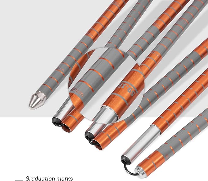 G2 GO2GEHTER 7075 Aluminum Alloy 270cm Backcountry Avalanche Rescue Probe with Storage Bag, Folding Design, Easy to Storage and Carry (3 Color Available)