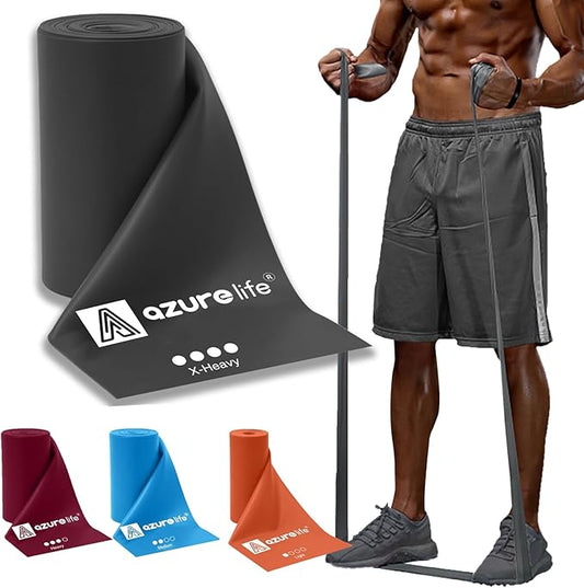 Professional 8 Yards Bulk Resistance Bands Rolls or 5,6,7 ft. Long Non-Latex Elastic Exercise Bands, Stretch Bands for PT, Yoga, Pilates, Rehab, at-Home or The Gym Workouts