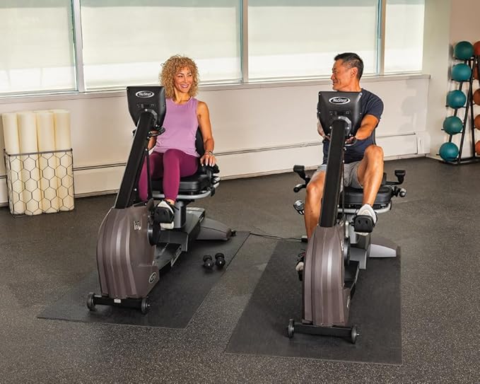 RB8MAX Recumbent Exercise Bike, Gray, Low-Impact Exercise, 360-Degree Swivel Seat, Engaging Programs Including Measuring Imbalances, & Compatible with Free NuStep Wellness App