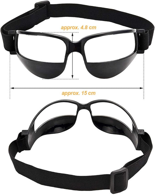10 Pcs Basketball Goggles Dribble Dribbling Specs Professional Basketball Training Aid,Adjustable Elastic Strap Safety Eyewear Goggles for Kids Adult Youngster Adolescent Golf Rugby Soccer