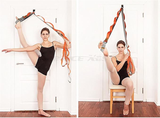 Leg Stretch Band - To Improve Leg Stretching - Easy Install on Door - Perfect Home Equipment For Ballet, Dance And Gymnastic Exercise Flexibility Stretching Strap Foot Stretcher Bands