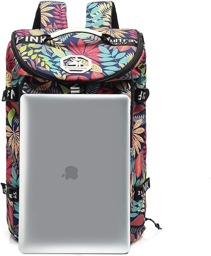 Kalesi Floral Gym Duffle Bag Backpack 4 ways for Women Waterproof with Shoes Compartment for travel Sport Hiking laptop Lightweight
