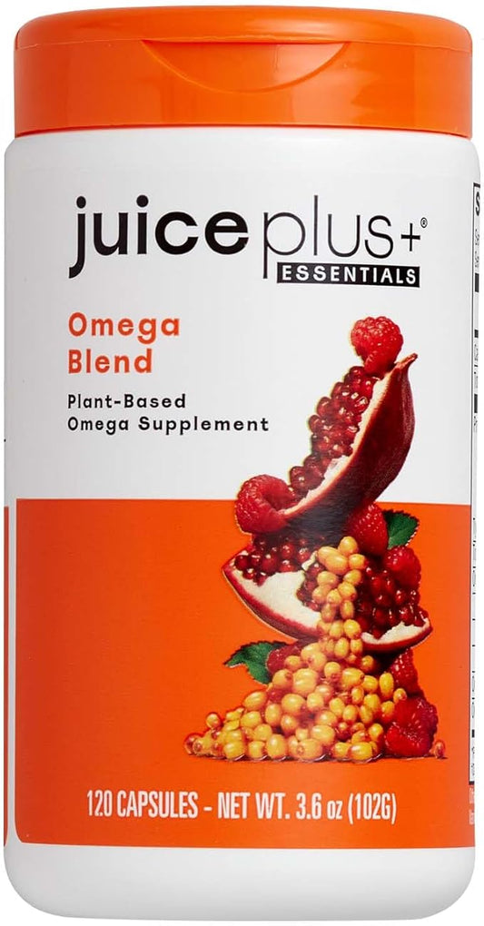 Juice Plus+ Omega Blend - Vegan, Fish-Less, No Aftertaste - Omega 3, 5, 6, 7 & 9 Fatty Acids from Algae & Seeds - DHA, ALA & EPA for Brain & Vision - 1 Bottle (60 Servings)