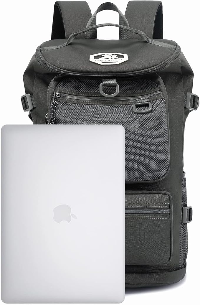 Kalesi Gym Duffle Bag Backpack 4-Way Waterproof with Shoes Compartment for travel Sport Hiking laptop (gray)