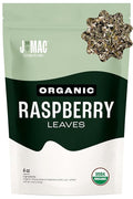 J Mac Botanicals Organic Raspberry Leaves, loose leaf tea 4 ounce