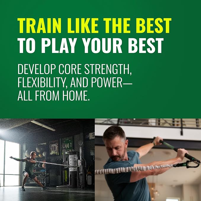 GolfForever Swing Trainer Plus – Golf Fitness & Training System for Strength, Flexibility & Swing Power – Includes 1-Year Membership & Premium Training Bar for Golf-Specific Workouts