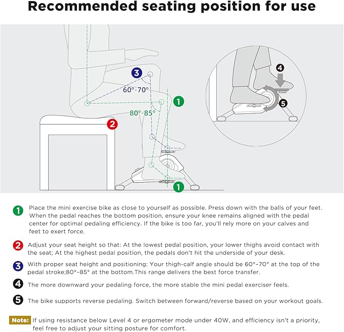 CYCPLUS DC1 Mini Pedal Exerciser, Self-Powered 160W Brushless Motor, ERG Mode & App Sync, Ultra-Quiet Magnetic Resistance, Compact for Office/Home (10.6lb, 0.18㎡ Space-Saving)