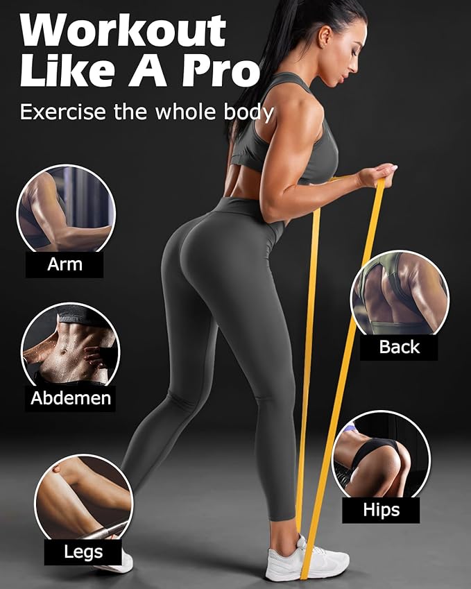 Zacro Resistance Bands, 6 Resistance Levels Pull Up Assistance Bands, Exercise Bands for Men&Women, Heavy Duty Resistance Band Set with Door Anchor, for Working Out, Muscle Training, Physical Therapy