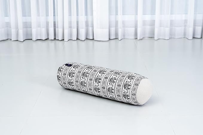 Leewadee Small Yoga Bolster – Shape-Retaining Cervical Neck Roll, Tube Pillow for Comfortable Reading, Kapok Filling, 22 x 6 x 6 inches