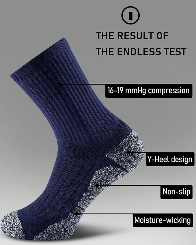 Elite Cushioned Compression Mid-crew Socks 4-Pack for Youth Women Men